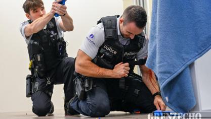 <p>Multidisziplinäre Übung der Eifelpolizei in Worriken</p>
