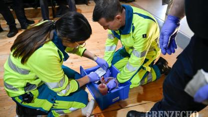 <p>Multidisziplinäre Übung der Eifelpolizei in Worriken</p>
