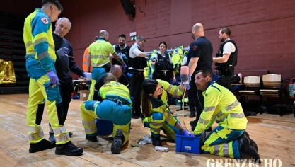 <p>Multidisziplinäre Übung der Eifelpolizei in Worriken</p>
