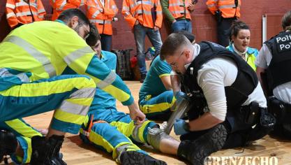 <p>Multidisziplinäre Übung der Eifelpolizei in Worriken</p>
