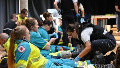 <p>Multidisziplinäre Übung der Eifelpolizei in Worriken</p>
