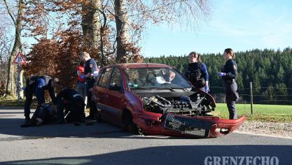 <p>Multidisziplinäre Übung der Eifelpolizei in Worriken</p>

