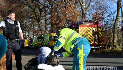 <p>Multidisziplinäre Übung der Eifelpolizei in Worriken</p>
