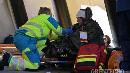 <p>Multidisziplinäre Übung der Eifelpolizei in Worriken</p>
