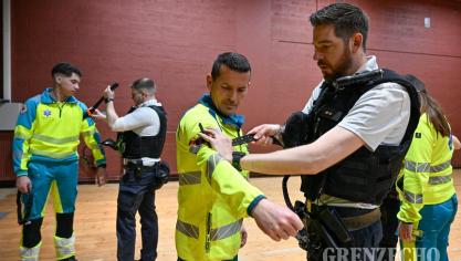 <p>Multidisziplinäre Übung der Eifelpolizei in Worriken</p>
