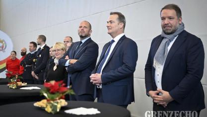 <p>Verteidigungsminister Theo Francken in Eupen</p>
