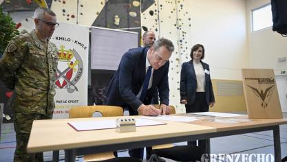<p>Verteidigungsminister Theo Francken in Eupen</p>
