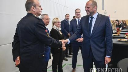 <p>Verteidigungsminister Theo Francken in Eupen</p>
