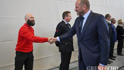 <p>Verteidigungsminister Theo Francken in Eupen</p>
