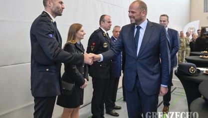 <p>Verteidigungsminister Theo Francken in Eupen</p>
