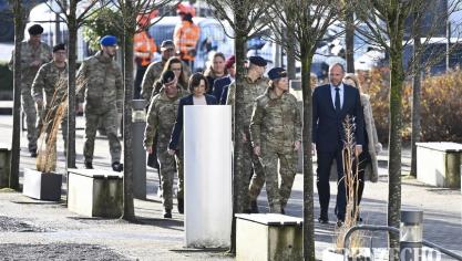 <p>Verteidigungsminister Theo Francken in Eupen</p>
