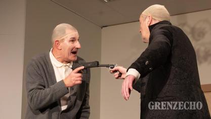 <p>Theatergruppe Crombach mit „Die Physiker“</p>
