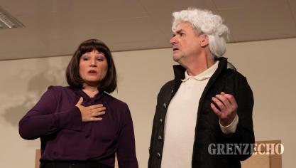 <p>Theatergruppe Crombach mit „Die Physiker“</p>
