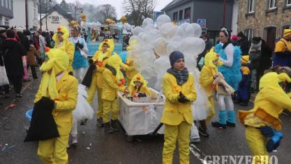 <p>Rosenmontagszug in Büllingen</p>
