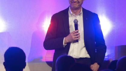<p>Serge Bosch beim Benefizkonzert in Eupen</p>
