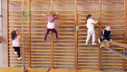 <p>Viel Spaß an der Bewegung beim Tag des Sports der Kindergärten in Burg-Reuland</p>
