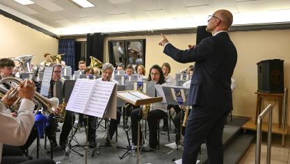 <p>Alexandre Brisbois hat im vergangenen Herbst die Leitung der Fanfare Musica Nova übernommen.</p>