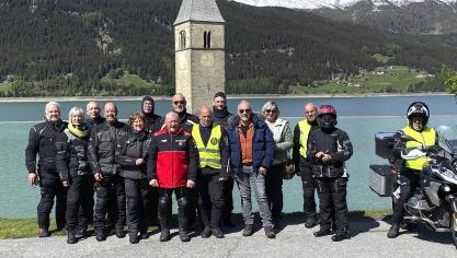 <p>Beliebtes Biker-Motiv: der Kirchturm im Reschensee.</p>