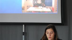 <p>Sophie (Foto) und Laura Paquay stellten auch den europäischen Solidaritätskorps vor, an dem die beiden 20-jährigen Studentinnen teilgenommen haben. Sie bezeichneten die Zeit als Erfahrung ihres Lebens.</p>