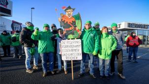 <p>Die Gewerkschaften hatten die Michel-Regierung im Visier.</p>