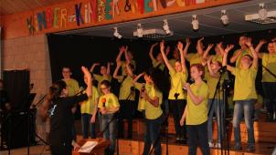 <p>Die Schüler hatten einige Lieder vorbereitet.</p>