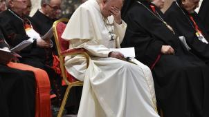 <p>Papst Franziskus beim Gipfeltreffens der Katholischen Kirche zum Thema Missbrauch</p>