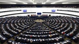 <p>Blick auf das EU-Parlament in Straßburg.</p>