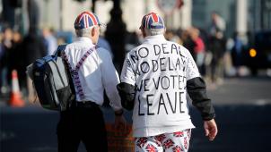 <p>Brexit-Befürworter vor dem Parlament in London: Trotz einer Blockade in den Gesprächen hofft die EU-Kommission immer noch auf eine Ratifizierung des Austrittsvertrags mit Großbritannien vor dem 29. März.</p>