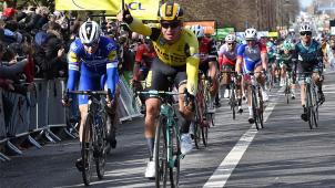 <p>Dylan Groenewegen gewann die erste Etappe von Paris-Nizza.</p>