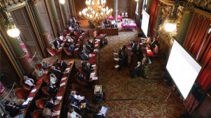 <p>Blick in den Lütticher Provinzialrat.</p>