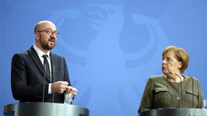<p>Charles Michel und Angela Merkel beim Treffen in Berlin</p>