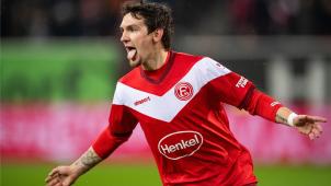 <p>Benito Raman feiert seinen Treffer gegen Schalke.</p>