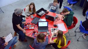 <p>Die Eupener Sekundarschüler nahmen das Angebot in Aachen gerne an.</p>