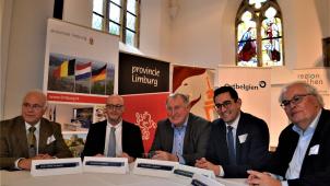 <p>Pressegespräch nach dem Bürgergipfel: Karl-Heinz Feldhof, Francesco Zambon, Karl-Heinz Lambertz, Antonios Antoniadis und Nicolas Decker (von links).</p>