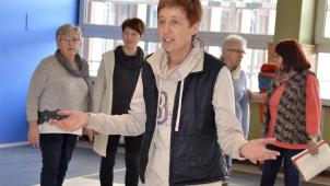 <p>Seit September laufen den Proben zu den sechsten Schönberger Passionsspielen: Irene Willems aus Heppenbach spielt die Rolle der Blinden.</p>