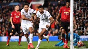 <p>In einer packenden zweiten Halbzeit erzielte Presnel Kimpembe (Bildmitte) im Old Trafford das 1:0 für das Star-Ensemble aus der französischen Hauptstadt.</p>