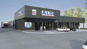 <p>So soll sich die Aldi-Filiale an der Eupener Hochstraße ab Ende April der Kundschaft nach umfangreichen Umbauarbeiten präsentieren. Grafik: Aldi</p>