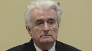 <p>Radovan Karadzic, ehemaliger Serben-Führer, betritt den Gerichtssaal des UN-Kriegsverbrechertribunals für sein Berufungsverfahren.</p>