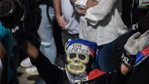 <p>Protestkundgebung gegen Nicolas Maduro.</p>