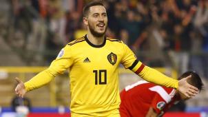 <p>Eden Hazard traf doppelt gegen Russland.</p>