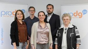 <p>Die Kandidaten von ProDG für die Europawahlen: Elke Comoth, Andreas Lejeune, Spitzenkandidatin Lydia Klinkenberg, Markus Hendrich und Lieselotte Blanken (von links). Beim Pressetermin fehlten Alain Kever und Lara Lentzen.</p>
