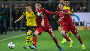 <p>Bei Dortmund kehrt Marco Reus (l.) aus der „Babypause“ zurück. Das Hinspiel gewann der BVB mit 3:2</p>