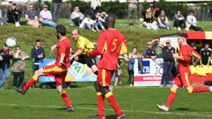 <p>Jeremy Bong scheiterte im ersten Angriff des zweiten Durchgangs am Aluminium.</p>