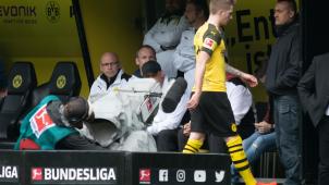 <p>Dortmunds Marco Reus erhielt die Rote Karte.</p>