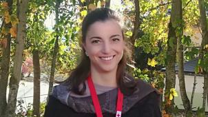 <p>Melinda Grigoletto aus Italien arbeitet beim Roten Kreuz in Manderfeld.</p>