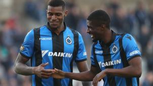 <p>Wesley Moraes (l.) und Ex-AS-Spieler Clinton Mata feiern den Sieg.</p>
