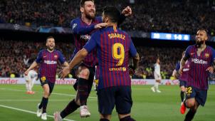 <p>Lionel Messi (l.) erzielte Treffer 599 und 600 für den FC Barcelona.</p>