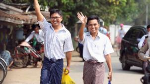 <p>Die Reuters-Reporter Wa Lone und Kyaw Soe Oo waren in Myanmar zu sieben Jahren Haft verurteilt worden.</p>