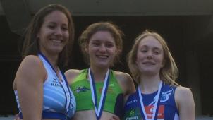 <p>Marie Fickers (l.) freute sich über Rang zwei.</p>