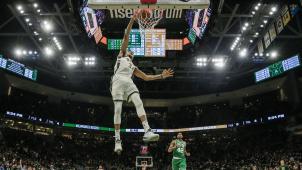 <p>Giannis Antetokounmpo von den Milwaukee Bucks war einmal mehr der überragende Mann auf dem Platz.</p>